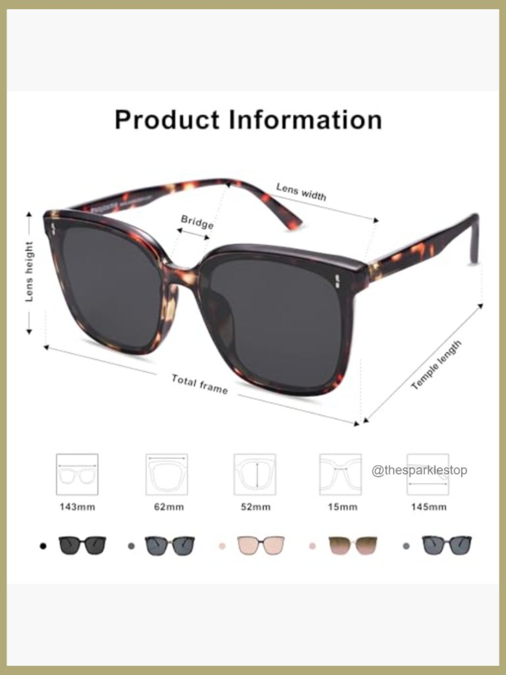 Vintage Style Square Sunglasses with UV400 Protection - Picture 5 of 7